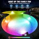 Solar Pool Lights for Inground Pools,Upgraded Solar Lights with LCD Pool Thermometer, Underwater Submersible Led Light for Pool Accessories, Swimming Pool Lighting with 10 Light Modes, 1PC