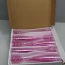 Homy Feel Pink Glitter Plastic Pink Wine Glasses 30 Pack,5 OZ Champagne Flutes Disposable for Party,Plastic Champagne Flutes,Mimosa Bar Glasse Supplies