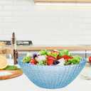 Frcctre Set of 6 Large Plastic Mixing Bowls Set, 93 Oz Round Disposable Plastic Serving Bowls Salad Bowl for Party, Snack, Salad, Chip, Popcorn