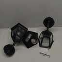 Lamomo Outdoor Wall Sconce, 2 Pack Dusk to Dawn Motion Sensor Light Fixtures, Exterior Aluminum Waterproof Porch Lights for Patio Front Door Garage (Black)