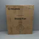 PELONIS 16'' Pedestal Fan for Bedoom, Remote, Standing Fan with 7-Hour Timer, 90 Oscillation, 3-Speeds, Adjustable Height, Electric Cooling Fans for Living Room and Office (Black)