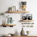 6 Pack Heavy Duty Shelf Brackets 6 inch, Floating Shelf Brackets(1/5-Thick), L-Shaped Wall Shelf Bracket Hidden & Decorative Shelf Bracket Black