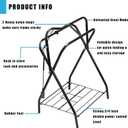 2 Pack Saddle Rack Portable Folding Horse Saddle Stand for English and Western Saddles,28" L x 19" W x 37.5" H