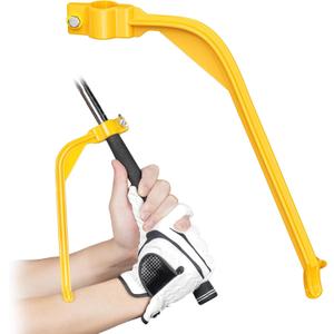 GreenHaven Golf Training Wrist Hinge Golf Swing Training Aid Swing Correcting Trainer Tool for Golfers Beginners Arm Elbow Posture Teaching Accessory for Golf Club Practice (Yellow)