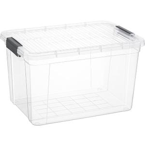 Superio Clear Storage Box with Lid, 26.5 Quart Plastic Container Bins for Organizing, Stackable Crates, BPA Free, Non Toxic, Odor Free, Organizers for Home, Office, School, and Dorm Superio Clear Storage Box with Lid, 26.5 Quart Plastic Container Bins for Organizing, Stackable Crates, BPA Free, Non Toxic, Odor Free, Organizers for Home, Office, School, and Dorm