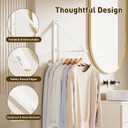 Clothes Drying Rack, Laundry Room Wall Mounted Retractable Clothes Hanger Drying Rack, Laundry Clothing Drying Rack Folding Indoor or Outdoor, Easy Installation Aluminium Dryer, 1pc (White)