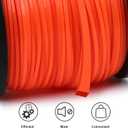 Viabrico .095" Weed Eater String, Square Orange Heavy Duty String Trimmer Line, Weed Wacker String Universal Commercial Grade, Premium Nylon Weedeater Line 0.095" x 1.7LB, 330Foot