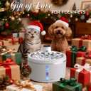 Wireless Cat Water Fountain with [Stainless Steel Tray], 102oz/3L Pet Water Fountain for Cats Inside, Cat Fountain for Drinking with Motion Sensor, Ultra Quiet Pump, Cats & Dogs Gifts (102oz+8Filters)