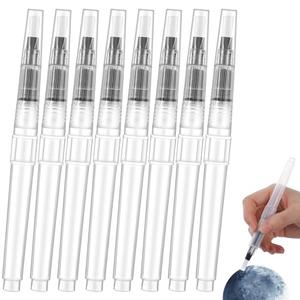 8 Pcs Pencil Style Envelope Moistener, Envelope Sealer with Nylon Brush Head, Mailing Letter Licker Stamp Moistener for Office Classroom(Clear)