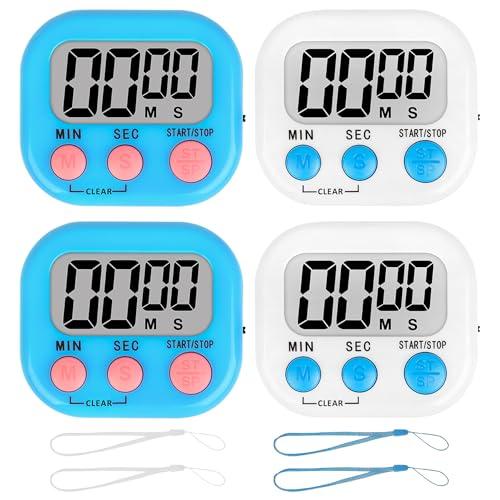 ZILLEEN Classroom Timer for Kids Teachers 2 Pack Digital Timers, Blue & White
