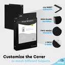 1 Inch 3 Ring Binder 1 Binder Black Clear View Cover with 2 Inside Pockets, Colored School Supplies Office and Home Binders, 6 Pack  by Enday