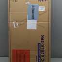 Homy Casa Folding Chairs with Metal Legs and Padded Seats, Stackable Foldable Chair Conference Chairs for Home Office Events and Outdoor Use (Black PVC, 2PCs)