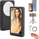 NEEWER Basics 4" Magnetic Vlog Selfie Monitor Screen, Wireless Phone Back Camera Monitor with Remote/1500mAh for YouTube TikTok, NOT Compatible with iPhone 17 Google Phone/4K Video Recording, M4B