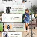 CAMBOFOTO 82" Phone Tripod Stand with Gooseneck, Remote and Phone Holder, Selfie Stick & Overhead Tripod for Recording/Cooking/Fitness/Vlog, Compatible with iPhone Android Samsung, Camera