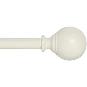 Ivilon Drapery Treatment Window Curtain Rod - Ball Style, 28 to 48 Inch. Color White