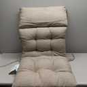 QILLOWAY Indoor/Outdoor High Back Chair Cushion,Spring/Summer Seasonal All Weather Replacement Cushions. (TAN/Grey)