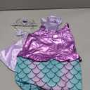 Funna Girls Mermaid Costume Princess Dress Up with Accessories Purple, 4T