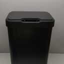 EKO Mirage-T 50 Liter / 13.2 Gallon Touchless Rectangular Motion Sensor Trash Can, Brushed Stainless Steel Finish (Matte Black)