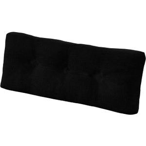 downluxe Indoor Bench Cushion for Indoor Furniture, Non-Slip Tufted Overstuffed Textured Foam Bench Seat Cushion, 1 Pack, 36" X 14" X 4", Black (1 Count (Pack of 1), Pure Black)