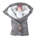 XMWEALTHY Unisex Infant Swaddle Blankets Soft Thick Fleece Knit Baby Girls Boys Stroller Wraps (Baby Grey1)