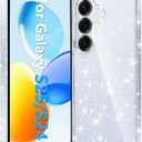 FNTCASE for Samsung Galaxy S25 Case: for Samsung-S24 Bling Sparkle Clear Military Grade Drop Protection Anti Yellowing Glitter Cell Phone Cover - Rugged Shockproof Protective Transparent Cases