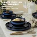Plates and Bowls Sets,12 Pieces Round Porcelain Dinnerware Sets,Dishes, Plates, Dishware Sets,Chip Resistant Ceramic Dish Set Dining Dinner Ware Service for 4