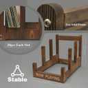 Now Playing Vinyl Record Stand, 3-Tier Wood Vinyl Record Storage Racks - Holds Up To 60 LP, Country Farmhouse Style Records Holder Space Saving for Vinyls Records Display