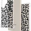 Hungo Galaxy S24 Ultra Case Leopard Cheetah Cute Clear Design, Girly for Women Girls Floral Transparent Case Compatible with Samsung Galaxy S24 Ultra Leopard Cheetah Print