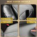 Front Car Seat Covers for Infiniti,Leather Waterproof Seat Protector Custom Fit Infiniti G35 G37 Q50 QX60 QX50 QX80 FX EX,2 Pack,Gray