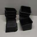 MYMULIKE Bed Risers 4 inch,6 inch, 8 inch, Oversized Furniture Risers, Support Up to 6000 Lbs, Lift 4 inch for Couch, Sofa, Table,Chair Black 8 Pack