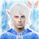Tellingyou 5 Pcs Halloween Ice Costume for Men Adults Blue Hoodie White Wig Ice Staff Elf Ears for Halloween Anime Costume (Medium)