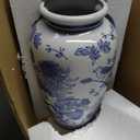 Ferrochef Blue and White Ceramic Vase, Chinoiserie Flower Vase for Home Decor(Classic)