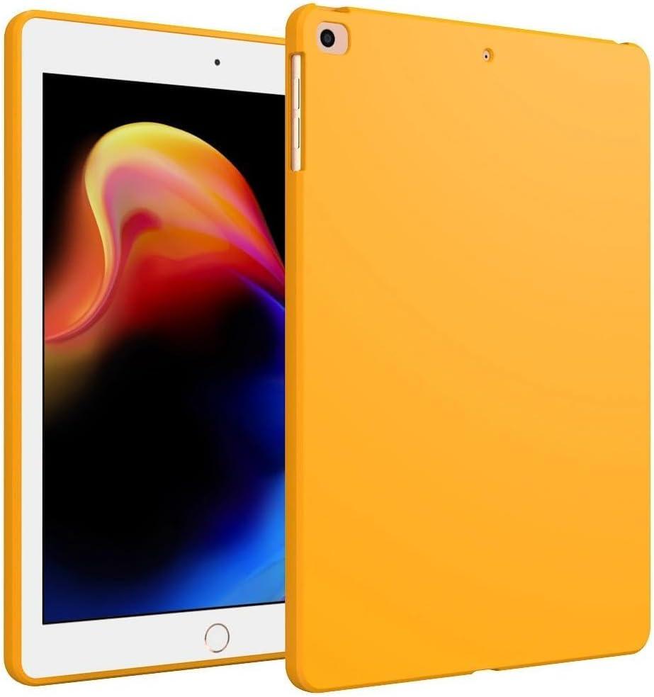 Case for 9.7 inch iPad 5th / iPad 6th (2017/2018) and iPad Air 1/2 (Old Model), Thin and Lightweight, Soft, Shockproof Slim Tablet Back Cover, Orange-Yellow