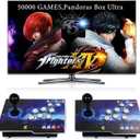 RegiisJoy 50000 in 1 Pandoras Box Ultra Arcade Game Console , Retro Game Machine for PC Projector 4K TV, 3D Games, Search/Save/Load/Pause Games, 1280X720,256G TF, USB-C Charging