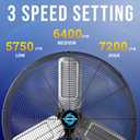 Tornado 24 Inch Pro Series High Velocity Oscillating Wall Mount Fan For Commercial, Industrial Use 3 Speed 7200 CFM 6.6 FT Cord UL Safety Listed
