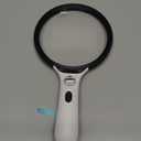 Magnifying Glass with Light Large 5" Lens, Handheld Illuminated Lighted Magnifier 24LED 1UV Light for Seniors, Reading, Coins, Jewelry, Close Work (Black)