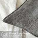 Stellhome Pack of 2, Soft Chenille Soild Throw Pillow Covers Accent Cushion Case Boho Farmhouse Neutral Decorative Pillowcase for Couch Sofa Bedroom Living Room Home Decor 16 x 16 Inch, Dark Grey