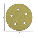 BHA 5" Inch 5 Hole Hook and Loop Sanding Discs for Orbital DA Sanders - 100 Pack (220 Grit)