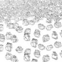 Fake Ice Cubes, 1000 Pcs Acrylic Ice Rocks for Centerpieces, 11 * 14 mm Artificial Ice Table Scatter, Fake Crushed Ice Acrylic Vase Fillers Christmas Decorations
