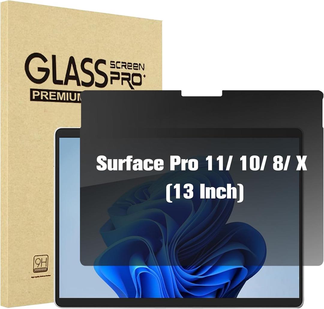 ProCase Microsoft Surface Pro 11/10 2024/Pro 8 / Pro X 13 inch Privacy Screen Protector, Anti-Spy Tempered Glass Ultra Thin Tinted Screen Film Guard for 13.0 Inch Surface Pro