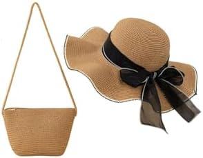 Verdusa Women's Bow Wide Brim Straw Sun Hat