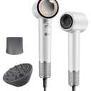 Tideway Hair Dryer Professional High-Speed Ionic Blow Dryer 110,000 RPM, Compact Hair Dryer with Magnetic Diffuser, Fast Drying with Brushless Motor Low Noise Smart Temperature Control-H11