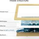 Hongkee 16x20 Frame Set of 2, Gold Wood Style - Display Posters 11 x 14 with Mat or 16x20 without Mat, Wall Mounting Horizontal and Vertical