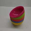 Plastic Bowls Set of 12 Kids Bowls - 24 Oz Microwave & Dishwasher Safe, BPA Free, Brightly Colored for Cereal, Soup, Snack, Fruit or Salad