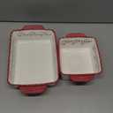 Coloch 2 Pack Ceramic Baking Dishes, Rectangular Bakeware Set Hand-painted Lasagna Pan Porcelain Serving Bakeware for Pasta, Chicken, Kitchen, Banquet, Microwave, and Dishwasher Safe