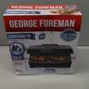 George Foreman Fully Submersible Grill, NEW Dishwasher Safe, Wash the Entire Grill, Easy-to-Clean Nonstick, Black/Grey (4-Serving)