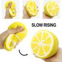 6PCS Jumbo Squishies Slow Rising Strawberry Peach Banana Lemon Watermelon Pineapple Charms Fruit Squishies Cream Scented Stress Relief Kawaii Toys for Kids and Adults