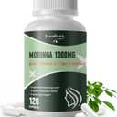 Moringa Capsules 1000mg with Turmeric, Green Tea & Ginger Extract - 7-in-1 Superfood Supplement for Energy, Immune Support & Joint Comfort - Vegan, Non-GMO Antioxidant Blend for Men & Women, 120 Ct, Best By: 04/2027