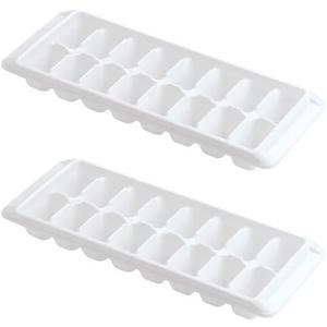 Ice Tray Easy Release White Ice Cube Trays, 16 Cube (Pack of 2) (2867-WHT-2)