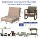 5" Thicker Outdoor Chair Cushions Set of 2, 24"x24" Patio Chair Cushions for Outdoor Furniture w/Water & Fade-Resistant and Removable Cover, Outdoor Cushion w/Handle & Straps for Dining Chair Sofa